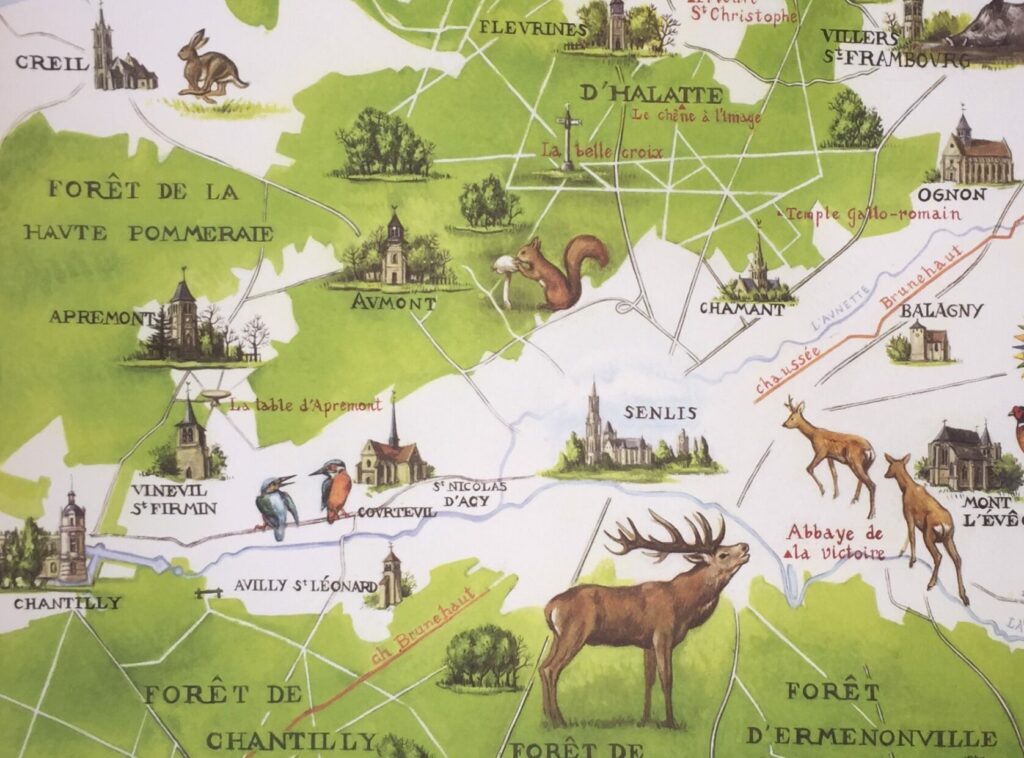 carte de la forêt d'ermenonville